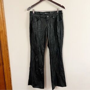 Wild Fable Black Faux Leather Flare Leg Pants NEW Size 8